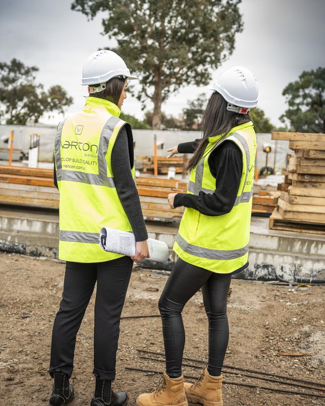 Women in construction on site at Varcon Group